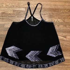 BB Dakota sheer sequin camisole